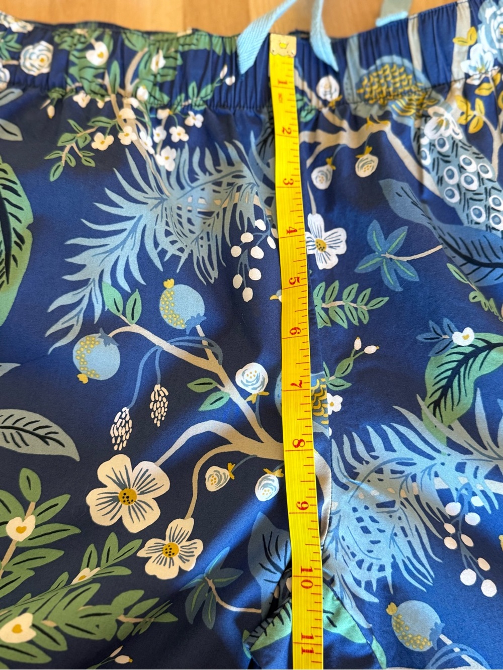 Paper Rifle Company x The Company Store Blue Floral Long-Sleeve Pajama Set Small - Picture 12 of 16